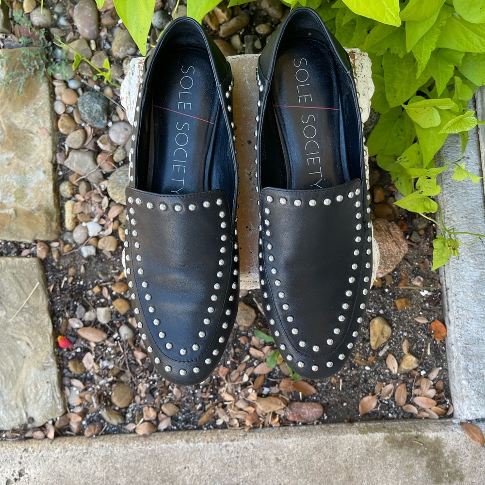 Sole Society Talbia Black Loafer Size 7 1/2M